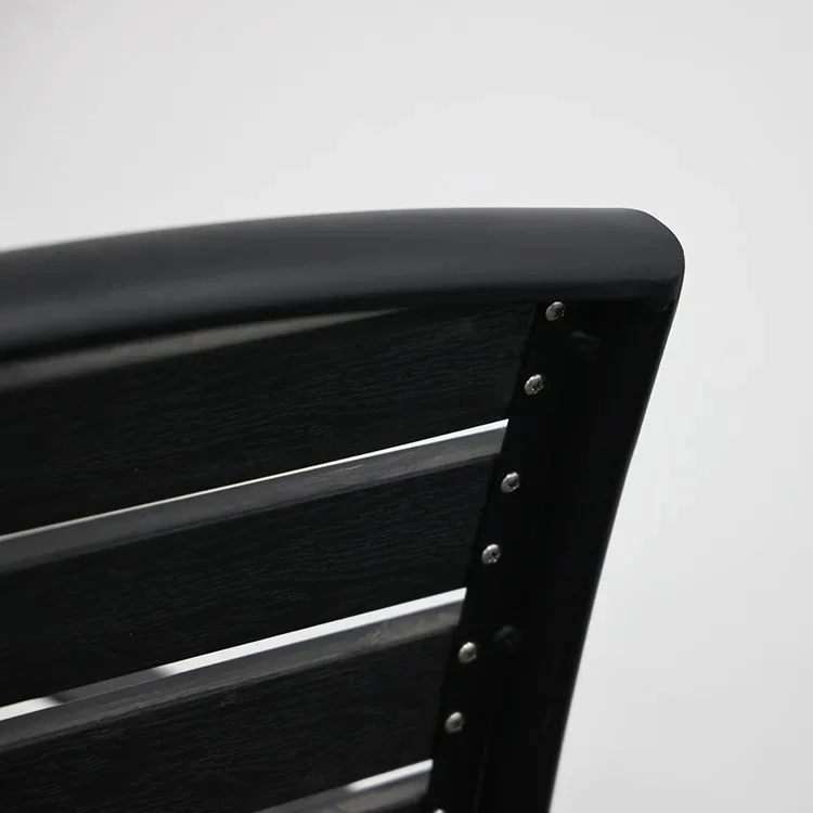 Hot Sale Garden Outdoor Furniture Dining Table Plywood Steel Frame Chair Set of 5 Person Coffee Cafe Chair