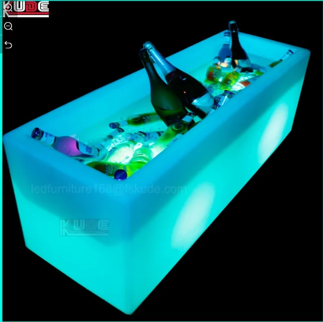 LED Long Ice bucket lighted flower vase pot for outdoor pots to decorate