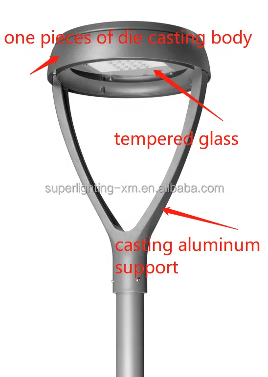 120W LED Light Skd Housing Shell Pole Lights Outdoor Garden & Street Post Top Lighting High Efficiency & Durability