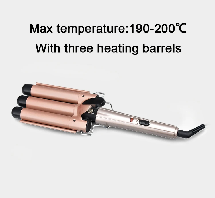 Wenzhou SHENYUAN on off Heat Up Quickly Hair Waver 3 Barrel Iron Hair Curler