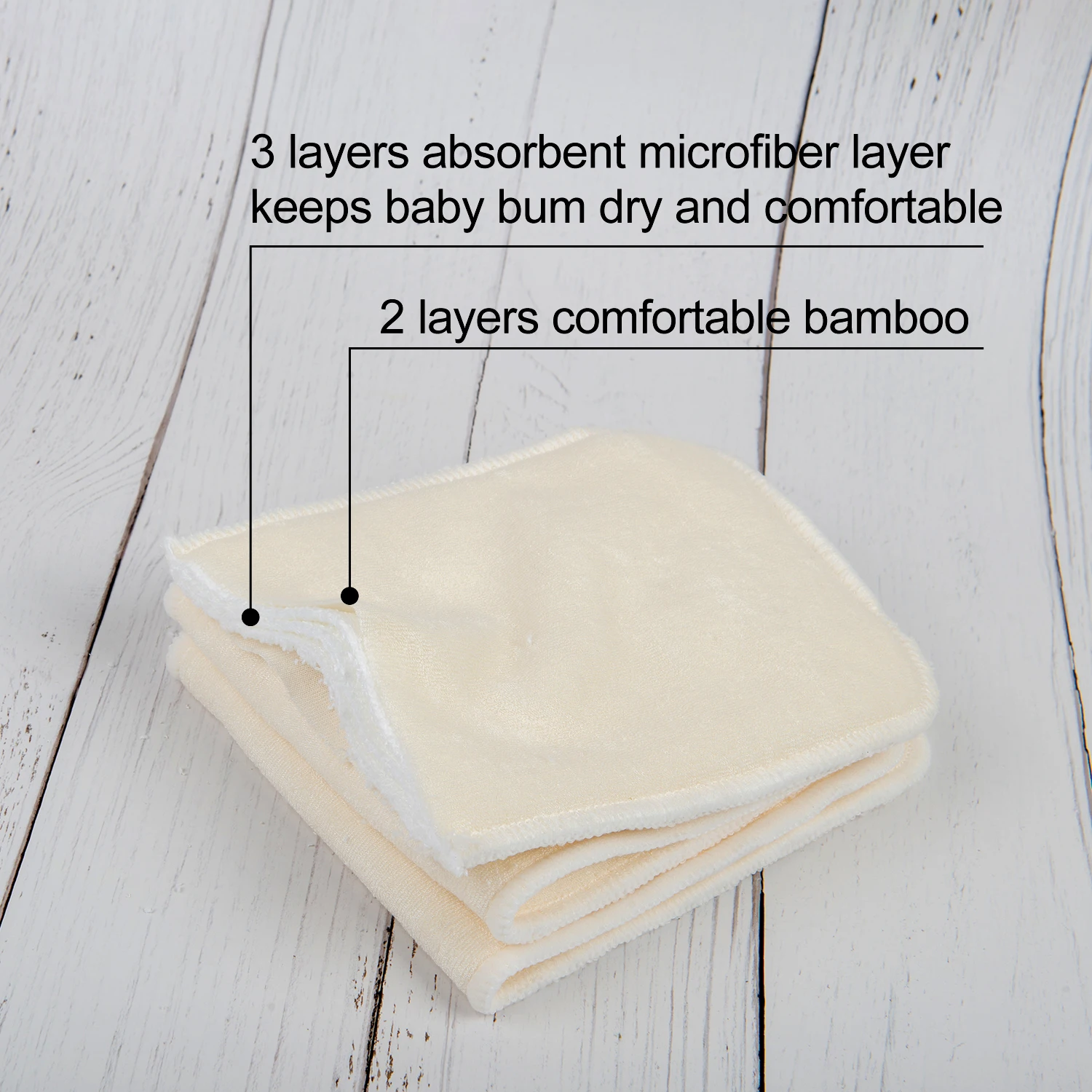 ALVABABY Washable Reusable 5 layer  bamboo  Insert Bamboo Product Bamboo Fabric In Stock