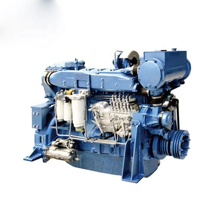 Factory wholesale Direct Injection Combustion System Weichai WD618/WD12 350hp marine diesel engine with gearbox HC300
