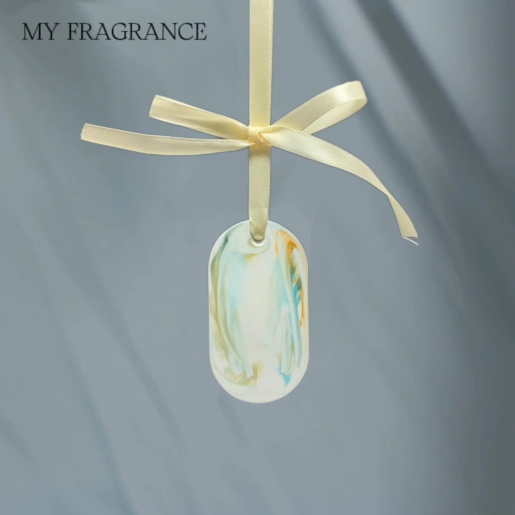 Wholesale Scented Pendant Car Rearview Mirror Pendant Diffuser Hanging Air Freshener Aroma Stone Fragrance Perfume Oil Diffuser