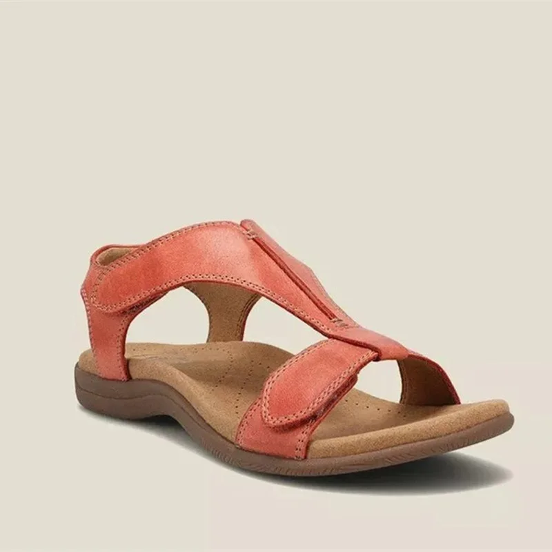 Summer Arch Support Flat Sandals Peep Toe Sandals Women Summer Comfortable Beach Shoes