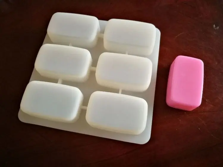 High Quality 6 cavity rectangle shape silicone soap mold DIY 3D custom silicone handmade soap mould