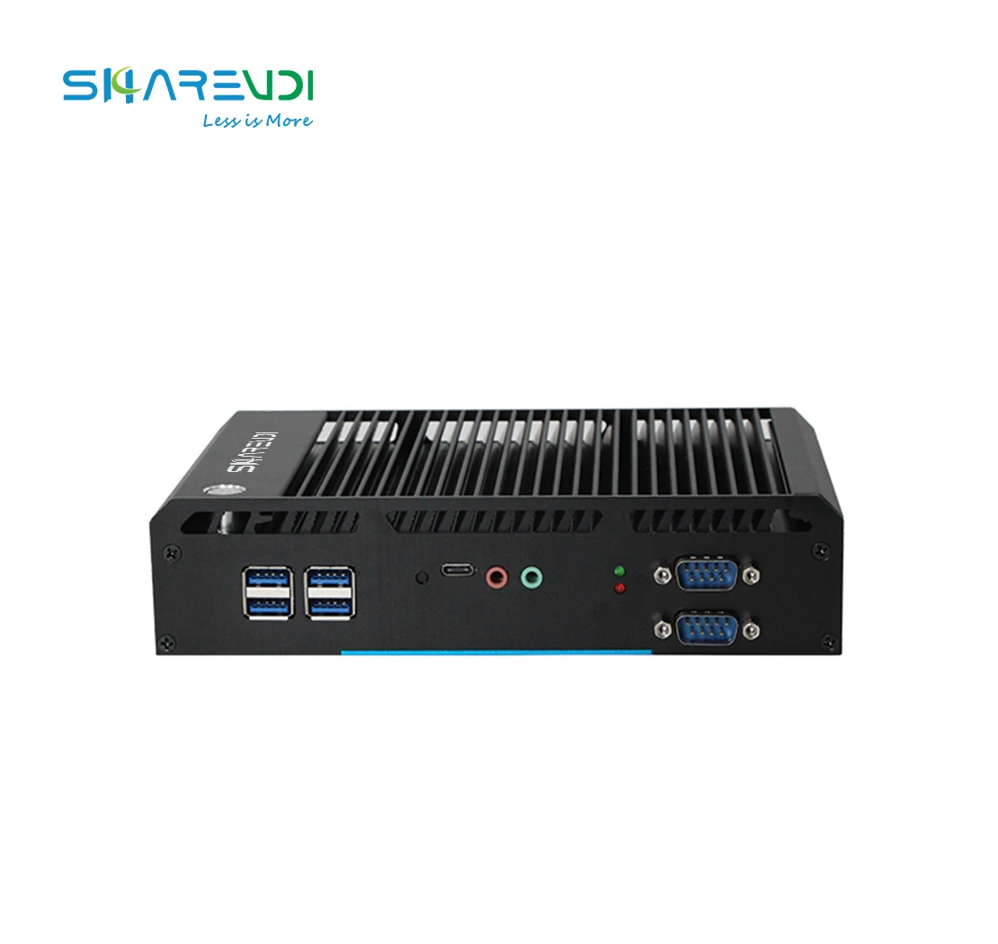 
Wholesale Quad Display Fanless Dustproof MINI PC with 4 RS232 and 2 LAN Port 