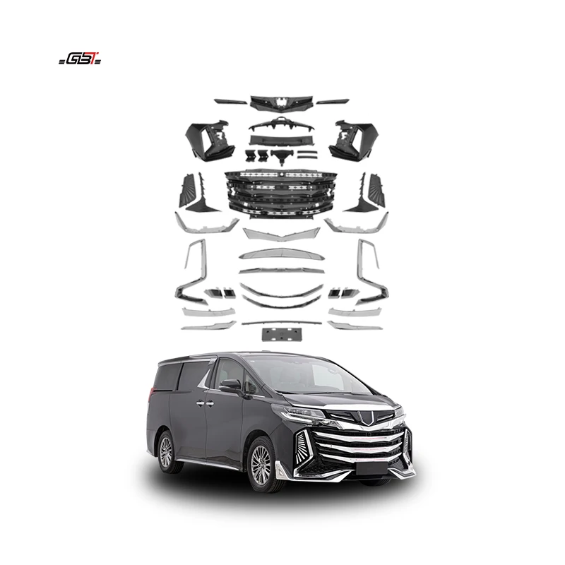GBT Factory Design Alphard Century Hawk Black Chrome Electroplating Grill Kits For Toyota Alphard 2019-On Anh30 Facelift Upgrade