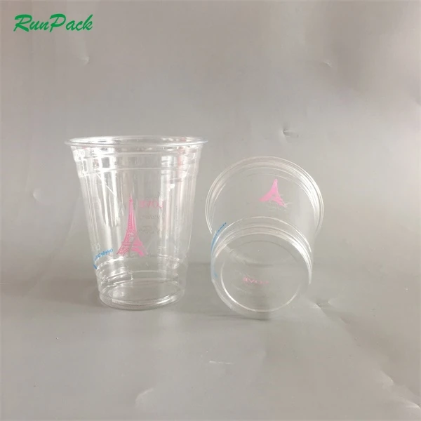Customize design 8oz 12oz 16oz 20oz disposable PET plastic cups