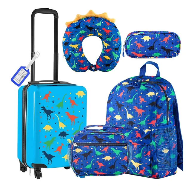 5Pcs Kids Luggage Set Kid Hard Luggage Case for Girls Boys Travel Rolling Carry On Suitcase with Wheels
