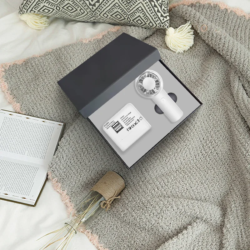 Universal Socket Universal Travel Adaptor Mobile Phone Charger Rechargeable Mini Portable Fan Business Gift Box Custom Gift Set
