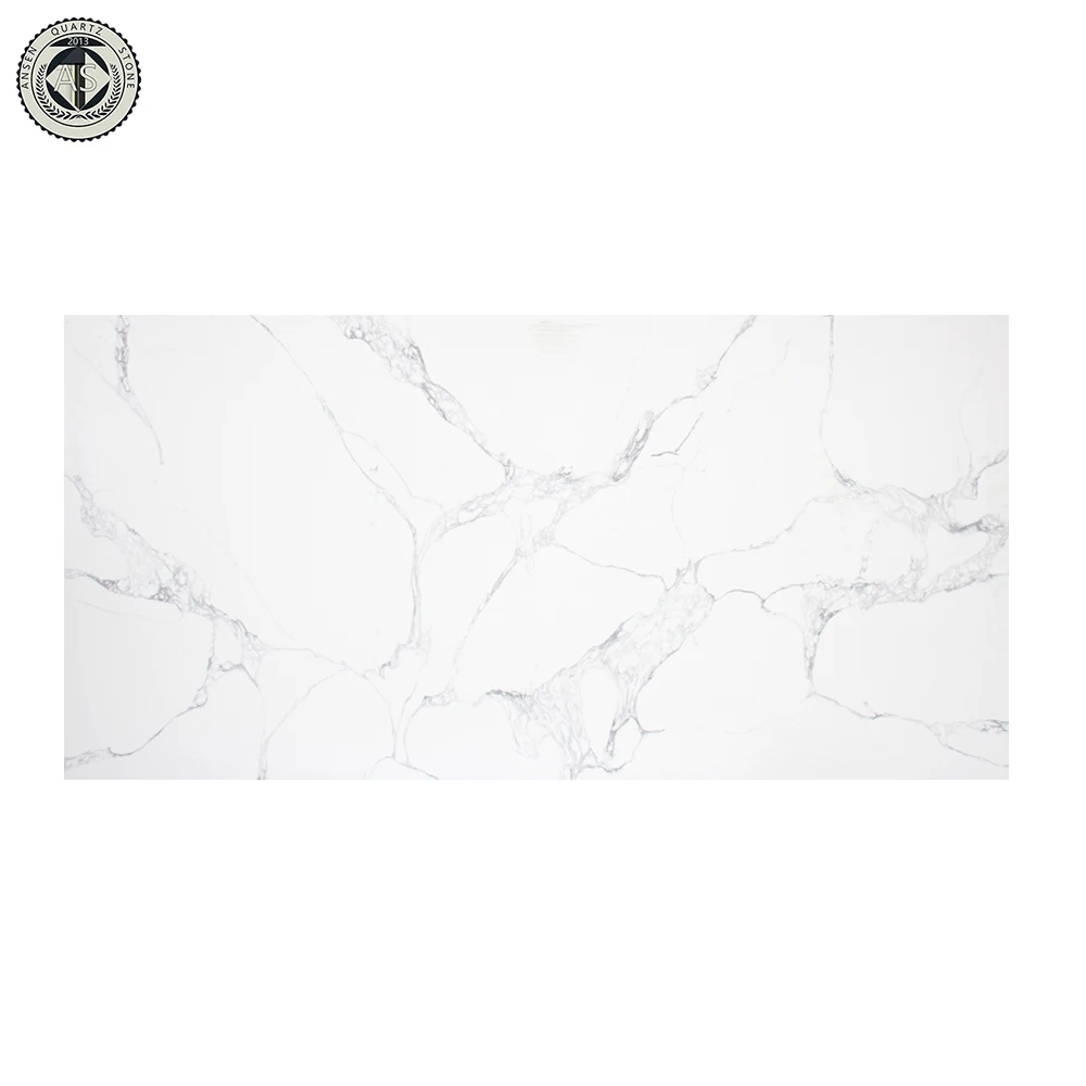 Calacatta large quartz stone white quartz engineered stone 20 mm thickness artificial quartz stone