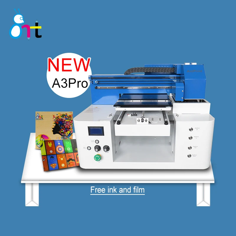AntPrint Hot product wood printer machine A3 size UV printing machine inkjet printing Portrait pattern on slate and wood