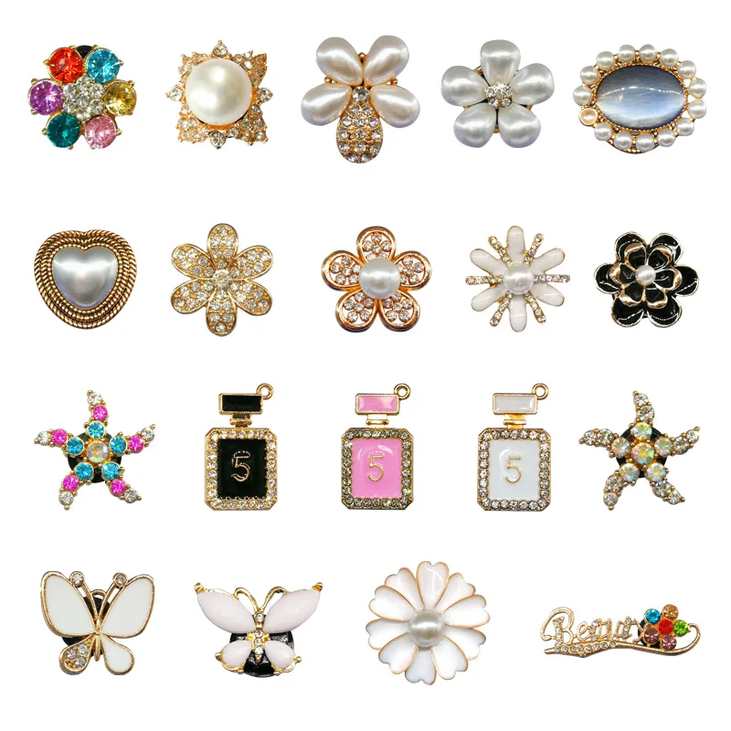 Designers Metal Luxury Bling Custom Rhinestone Brand Shoes Shoe Charms for