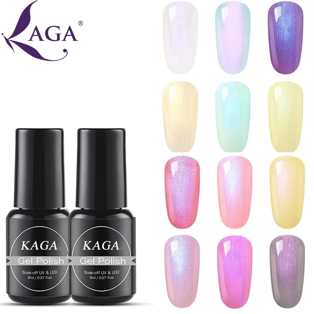 New Arrival UV Shell Gel Color oem Nail Polish Supplies Candy Colors Flashing Glitter Gel Polish