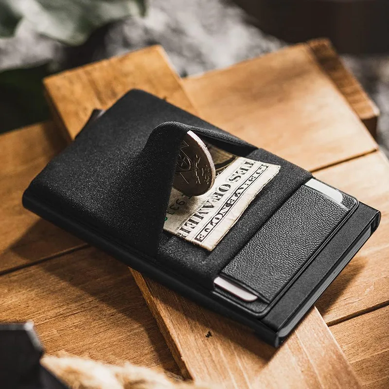 Eco-friendly Elastic Lycra Fabric Card Holder Pop out Credit Cards Wallet