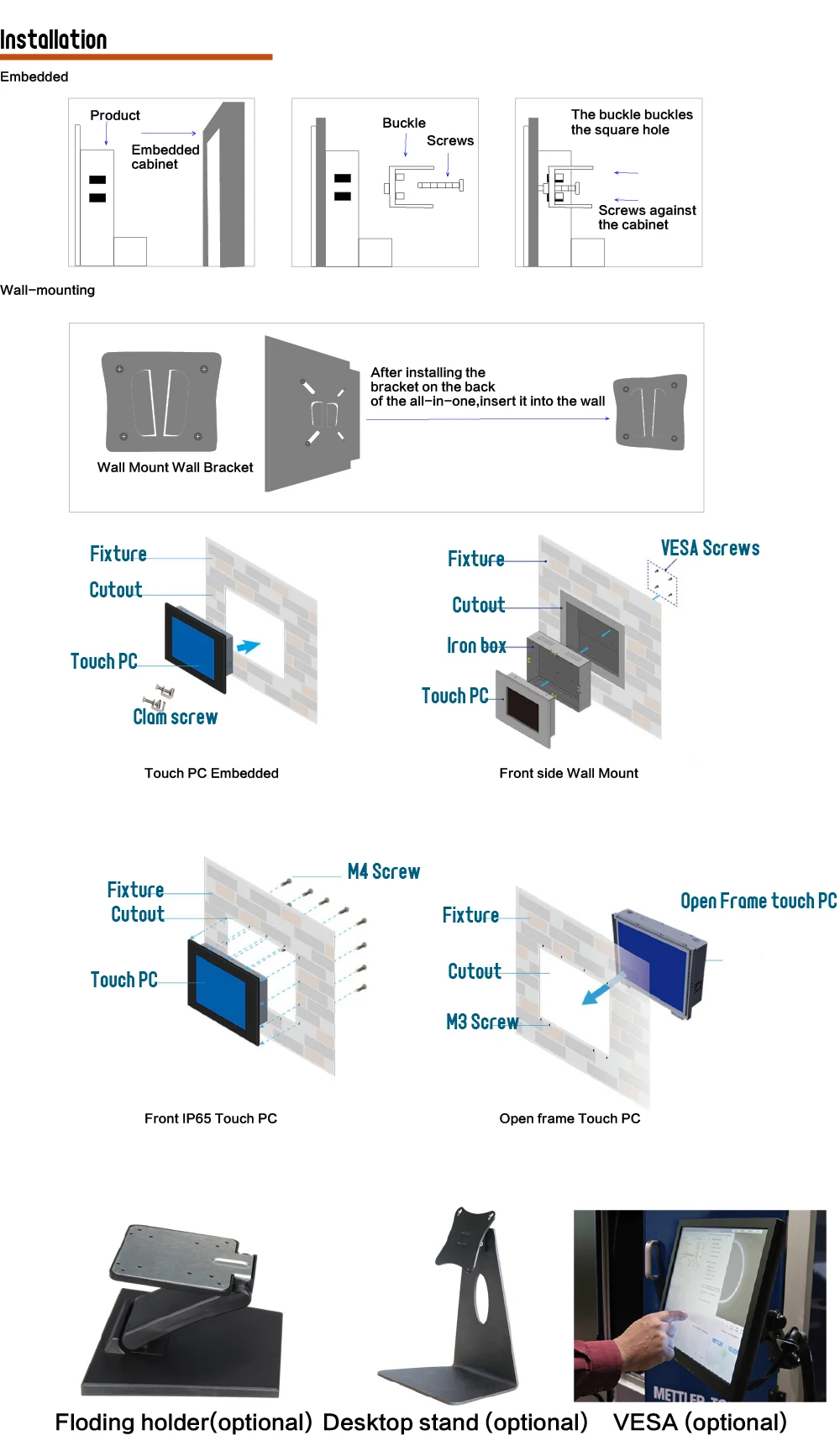fanless touch panel pc