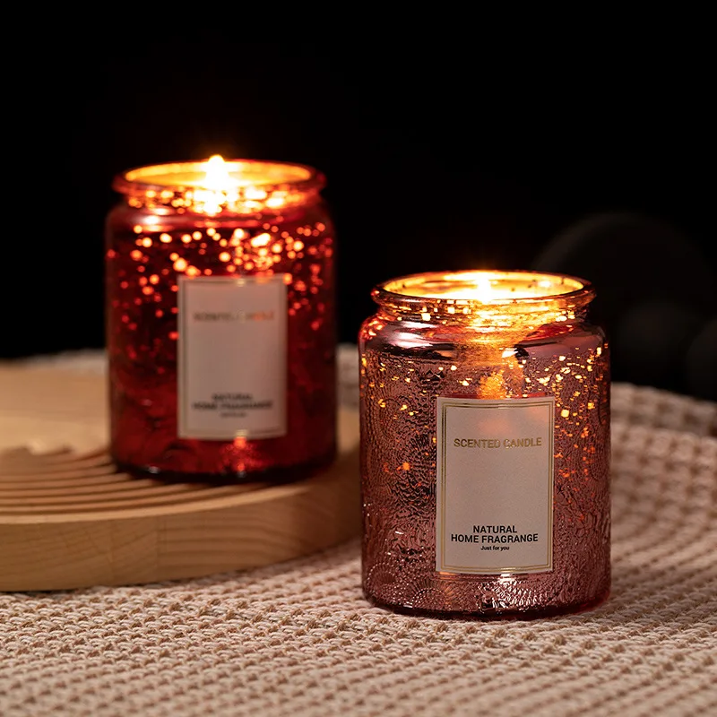 Luxury Customized Private Label Soy Wax Scented Glass Candles with Natural Essential Fragrance Oil in Wholesale 100pcs start buy
