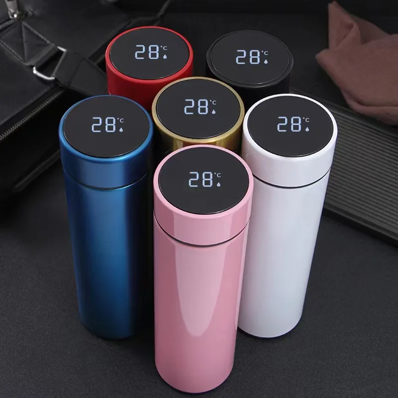 500ml Custom Logo Intelligent Temperature Display Thermos Cup 304 316 Stainless Steel Bottles