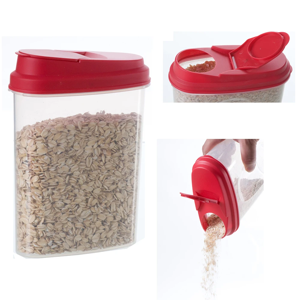 Houseware 5pcs nuts box storage cereal food dispenser plastic container set  for cereal, snacks and sugar