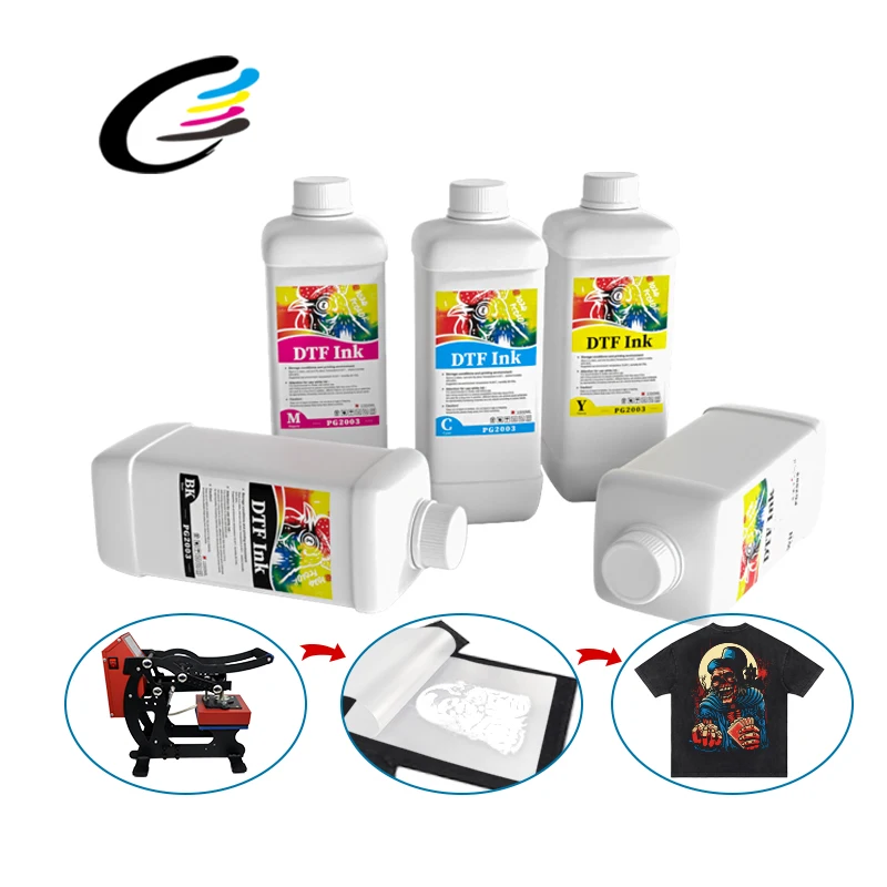 Fcolor factory Hot Selling Premium DTF Ink 1000ml dtf White Ink For Epson L1800 XP600 I3200 4720 1390 DX5 DX7 dtf ink