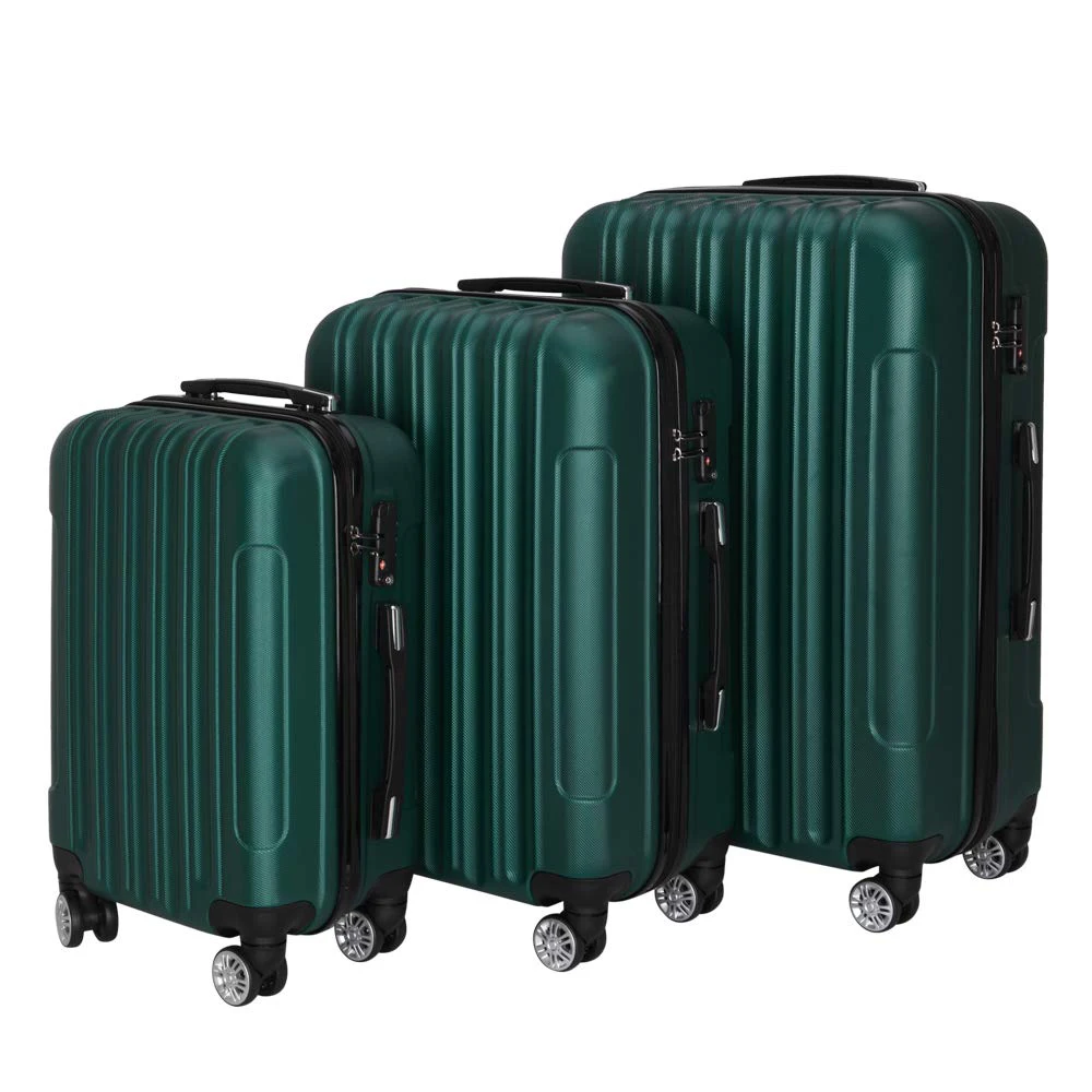 July 4 Wheels Hard Shell ABS Trolley Travelling Bags Maleta de Viajes Suitcases Luggage 3 Pieces Koffer Sets