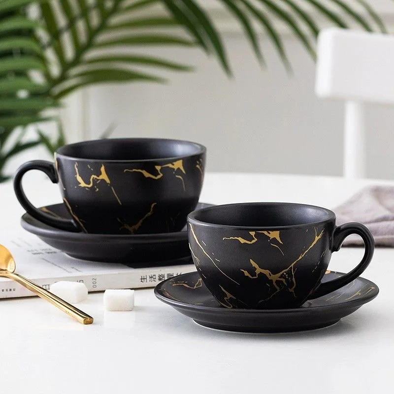 High quality turkish ceramic coffee cup 200ml new european eco friendly cappuccino premium cafe cup ceramic coffee cup set