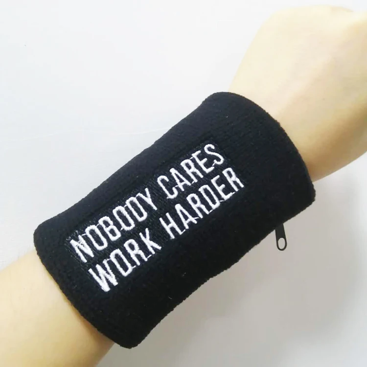 OEM Wholesale Custom Arm Sweat Band Wrist Sweatbands Embroidered Patch Cotton Sport Biceps Sweatband