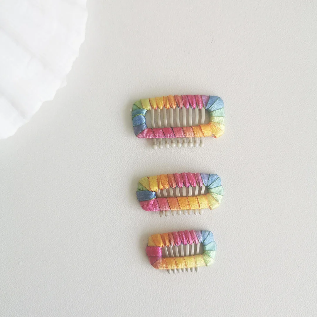 LM0001M new fashion dog hair clip cute DIY handmade pet BB clip mni rainbow clip for small dog