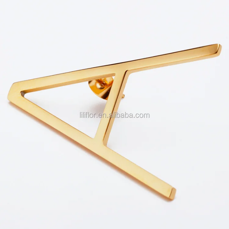 18k Gold Plating Stainless Steel Jewelry Initial Letter Stud Earrings Capitals Gold color Single Earrings EEF1012 2