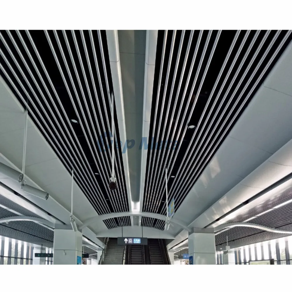 Metal Suspended Ceiling Decorative Round Pipe Ceiling Aluminum Baffle Ceilings