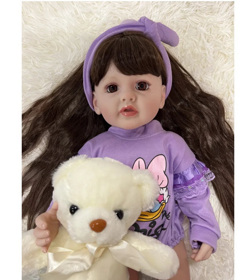 littlers love 55cm silicone reborn baby doll Toys Soft Vinyl Bebe Reborn Toddler Baby Doll Newborn Baby Kids Gift
