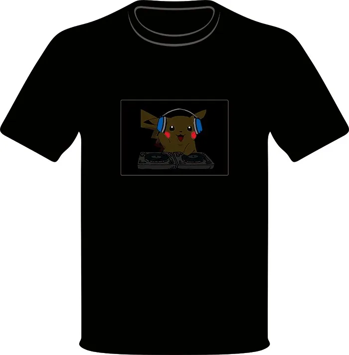 Celebration party costumes EL panel flashing clothes sound  activated light up led t shirt for rave accessories party