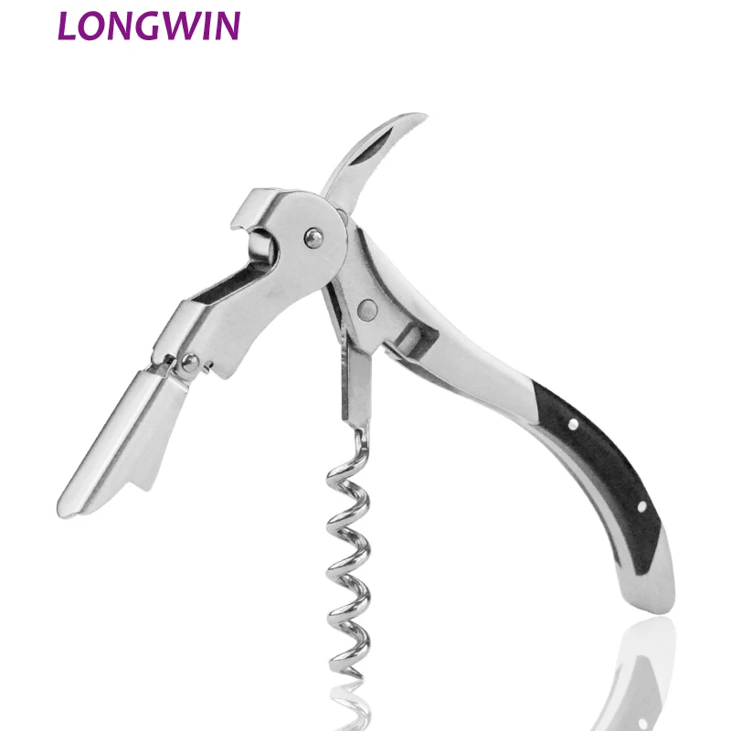 Дважды откидной дерево pulltap для официанта друзей штопор сомелье открывалки для вина