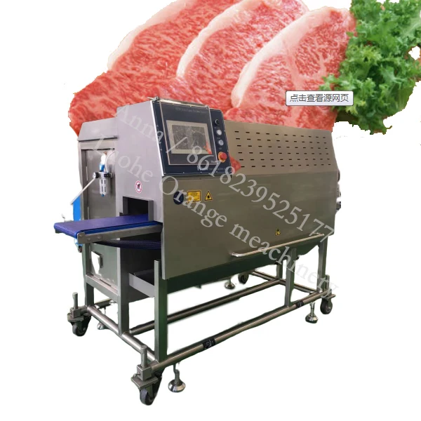 Intelligent fresh meat cutter with equal weight continuous portion control slicer machine