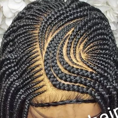 
Кукурузные плетеные синтетические волосы, кружевные передние парики с детскими волосами для черных женщин 