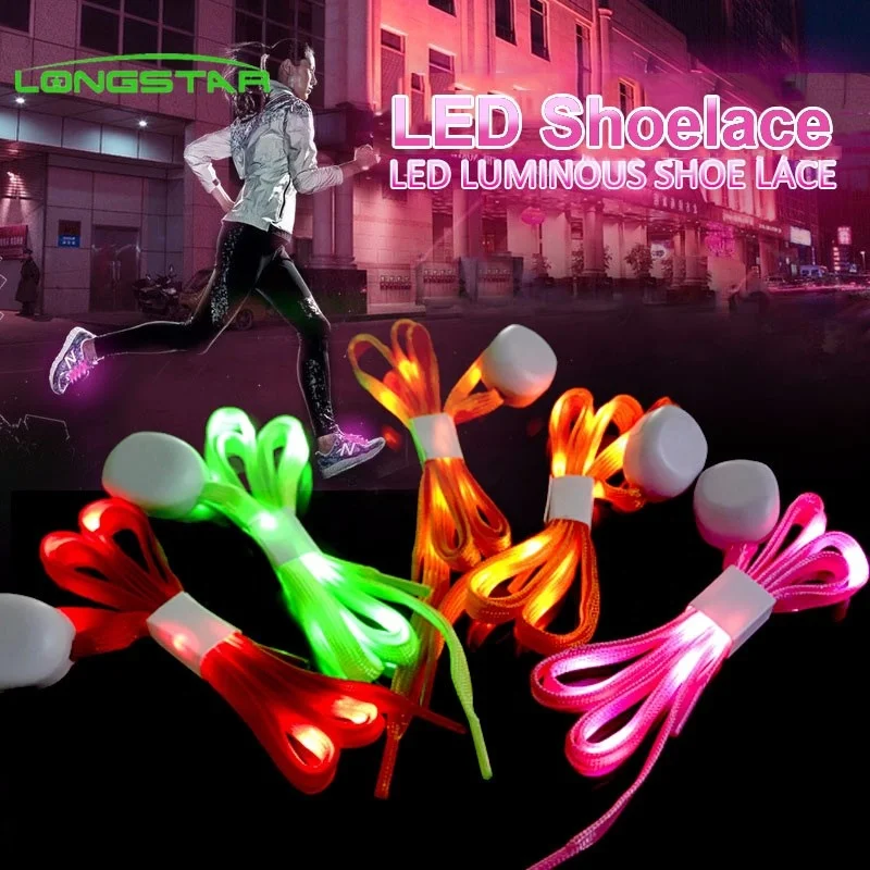 Best Sellers Multicolor Flashing Shoelaces Custom Rope Nylon Led Light UP Fashion Shoelaces