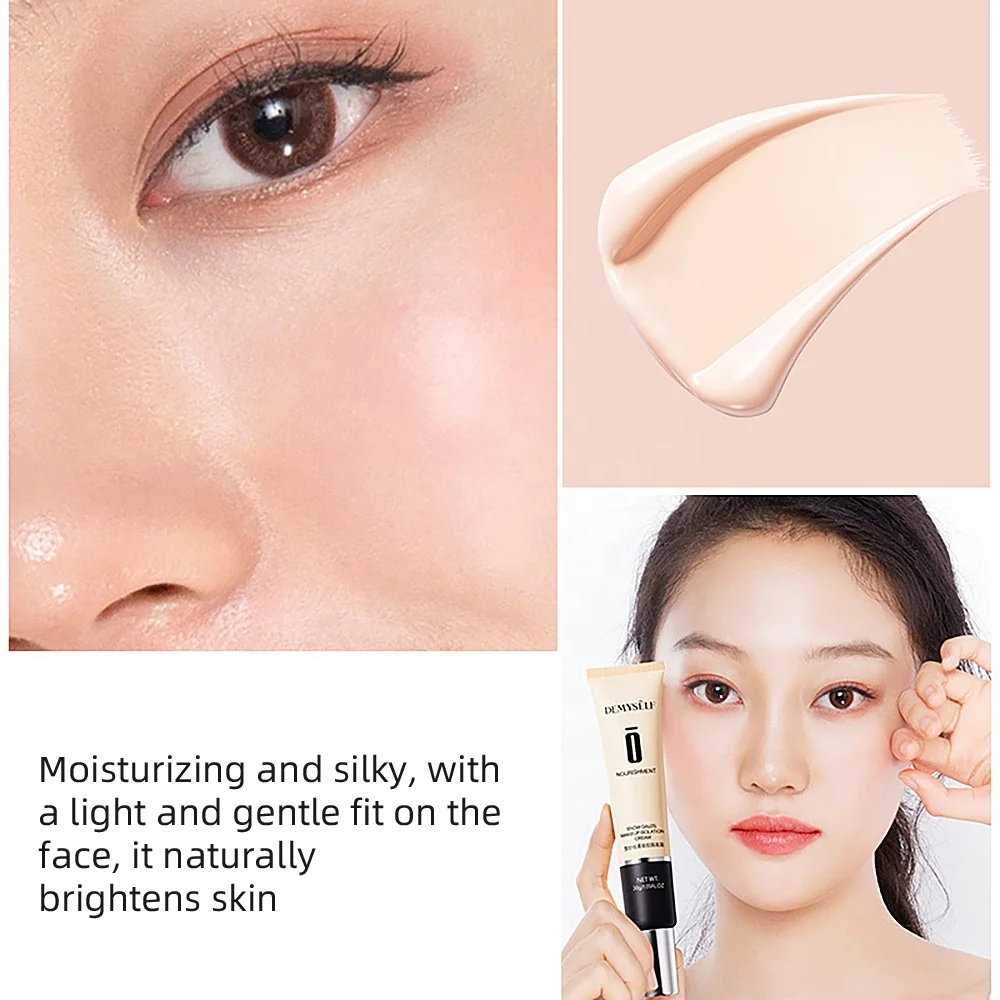 3 Colors Moisturizing make up concealer isolation cream lightweight long lasting breathable natural foundation for all skin type