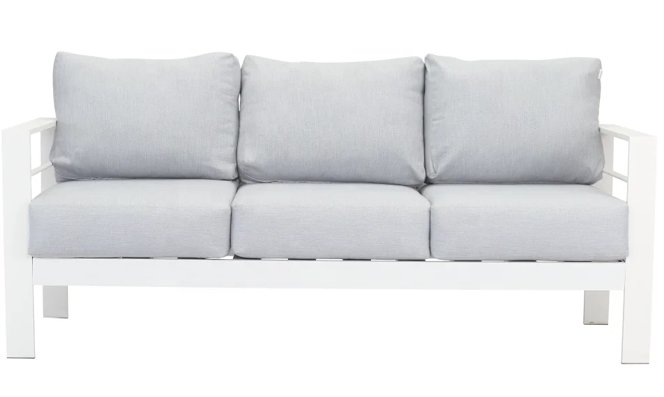 Luxury A 3-seat Conversation Sofa with Cushions Outdoor Aluminum Sofa Furniture for Patio Usage