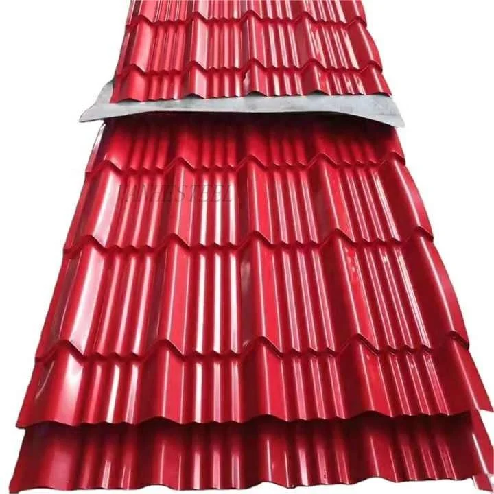 China Factory  22 gauge size coated corrugated steel roofing sheet for machine import and export trad