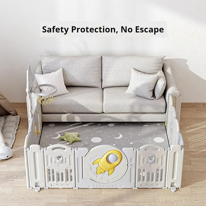 Bedroom Furniture Household Indoor Plastic Playpens For Baby Safety Indoor Playground Baby Plastic Fence Game