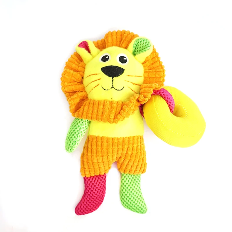 Pet Fruit Animals Cartoon Toys Stuffed Squeaking Cute Plush Puzzle  for Dogs Cat Chew Squeaker Squeaky Toy