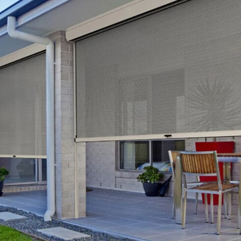 High Quality Waterproof Clear Pvc Outdoor Blind Transparent Zipper Track Roller Blind