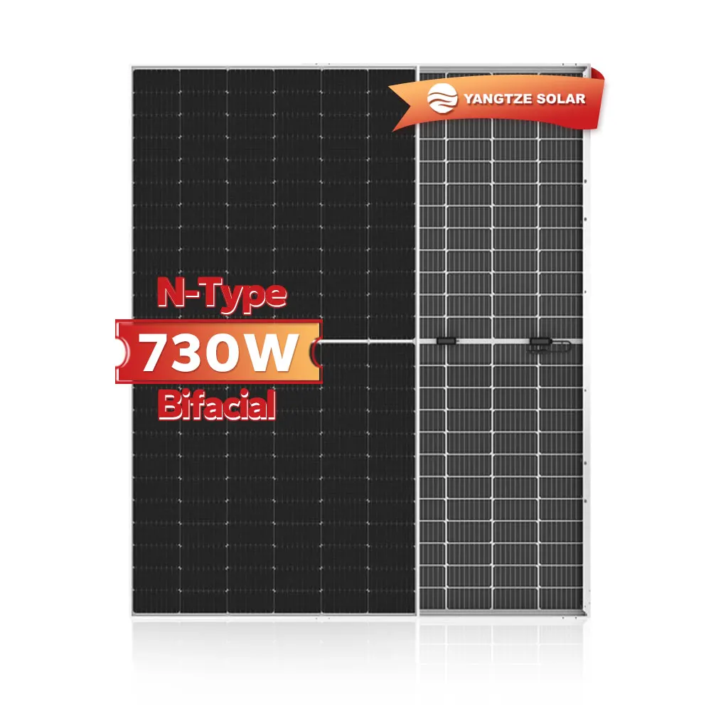 700w 730W bifacial n type solar panels efficiency europe warehouse perc hjt