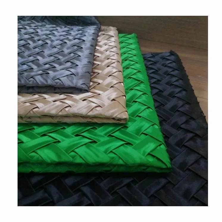 High quality popular Crepe fold pleated cross satin chiffon summer women dress fabric