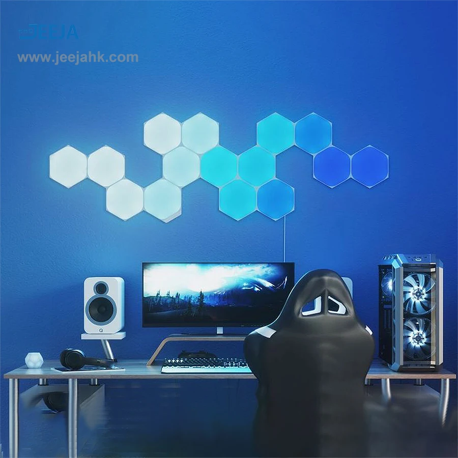 JEJA Mobile app Controlled Aurora Light 2024 NEW Honeycomb Module Light Hexagonal Lamp for Gaming Room Decoration