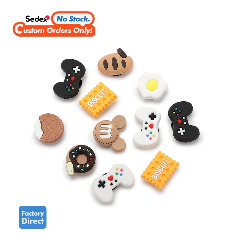 Custom Clog Pvc Shoe Decorations Wholesale Beach Clog Shoe Charms Luxury Cr Oc Charms Rubber Shoe Charm