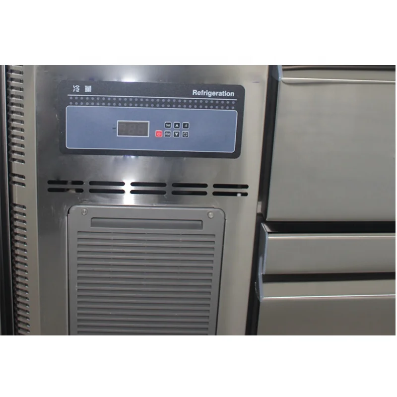 Commercial Stainless Steel Salad Under Counter refrigerated pizza prep table refrigerator