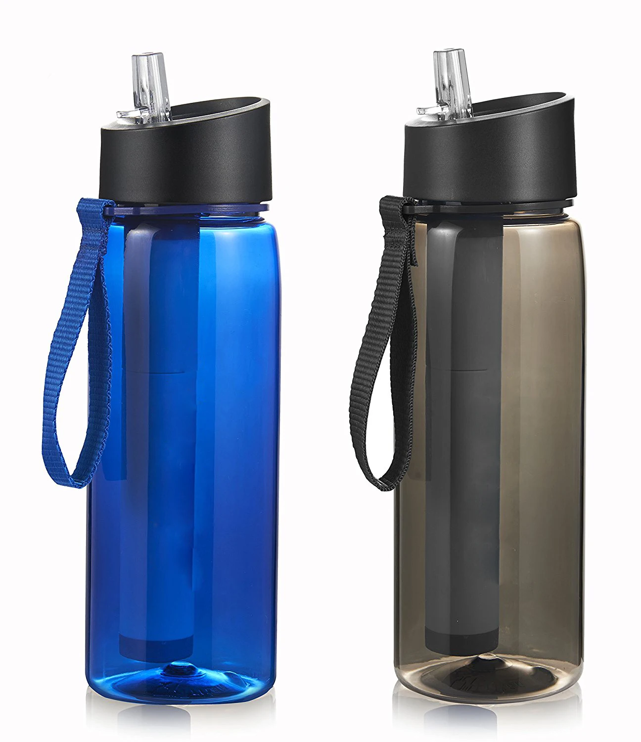 Bpa-free Food Grade Outdoor Sports ater Filter Bottle Drinking Water Purifier Unique Water Alkaline Activated Carbon Straw