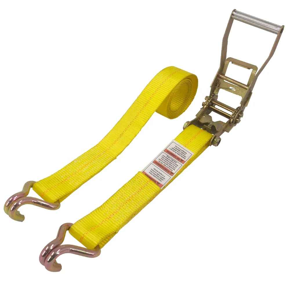 VINEET Polyester Webbing Ratchet Strap OEM/ODM Heavy Duty Ratchet Tie Down Strap with Double J Hook