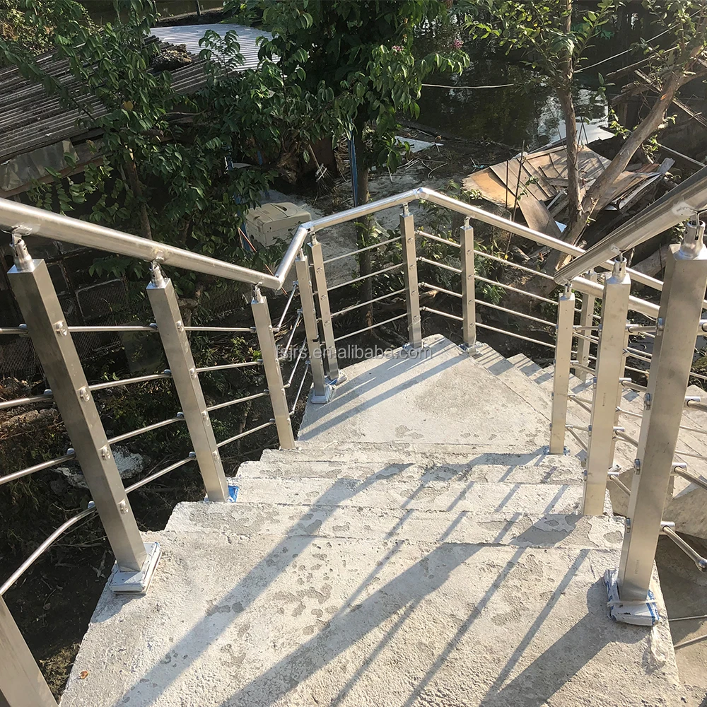 Chinese Factory Direct Sales Railing in Stairs Outside Banister Rails Hand Rail for Outdoor Steps